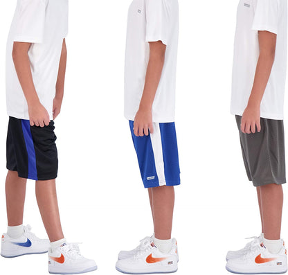 Boys Shorts for Kids 3-Pack Basketball Shorts for Boys Basketball and Sports