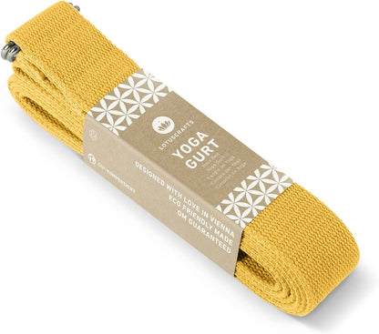 Yoga Strap for Stretching - 100% Organic Cotton - Yoga Belt Strap with Adjustable D-Ring Buckle - Yoga Band - Yoga Stretching Strap for Flexibility 8 FT