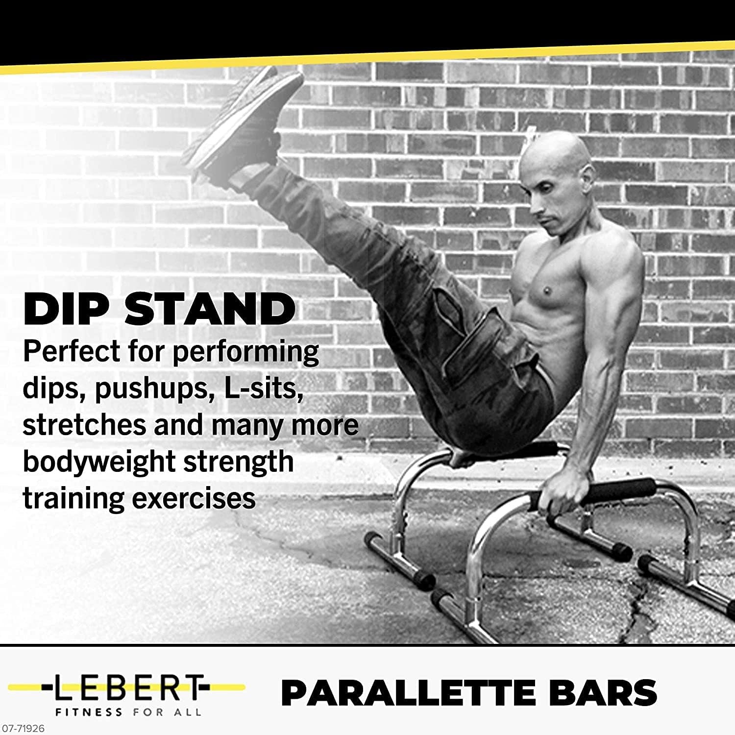 Parallette Push up Bars Dip Station Stand - Perfect for Home and Garage Gym Exercise Equipment - Gymnastics, Calisthenics, Strength Training Parallel Bars for Men and Women